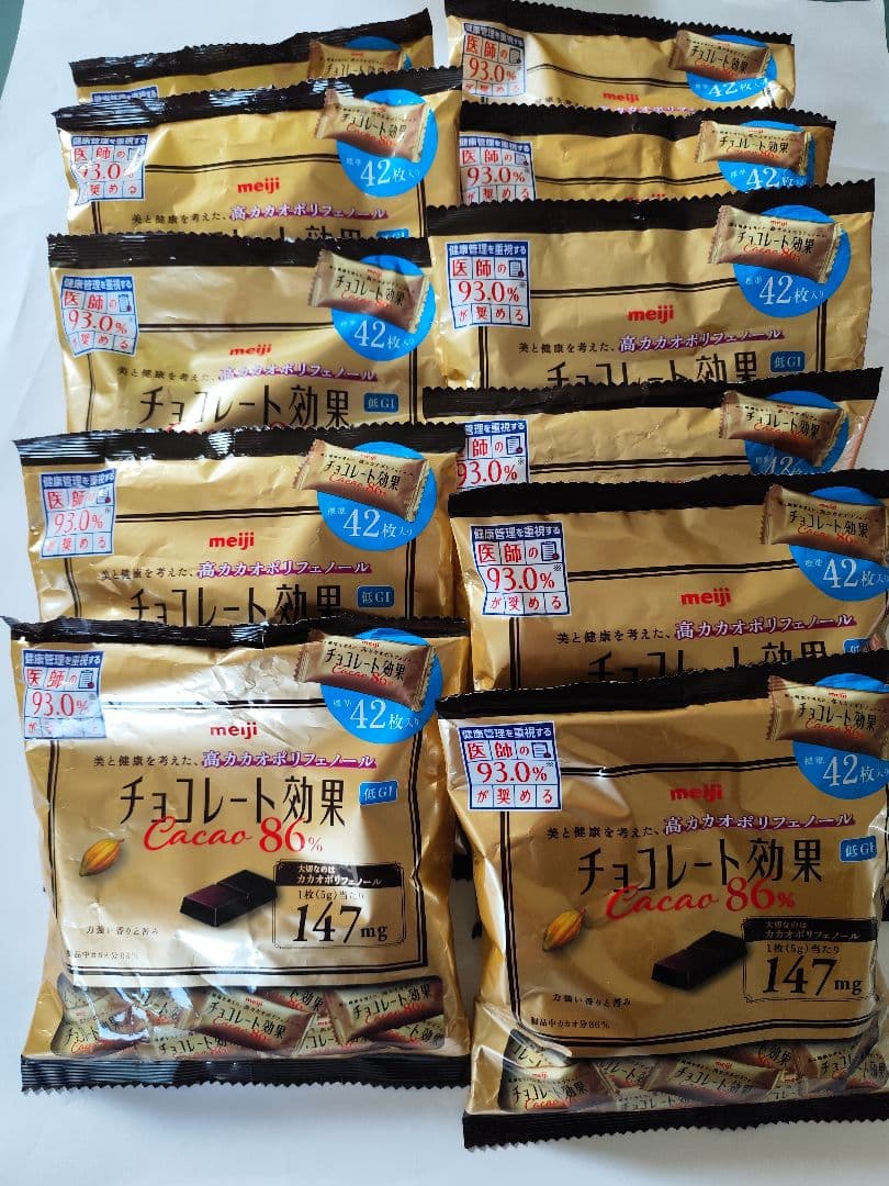 meiji 明治 チョコレート効果 カカオ 86% 42枚入11袋