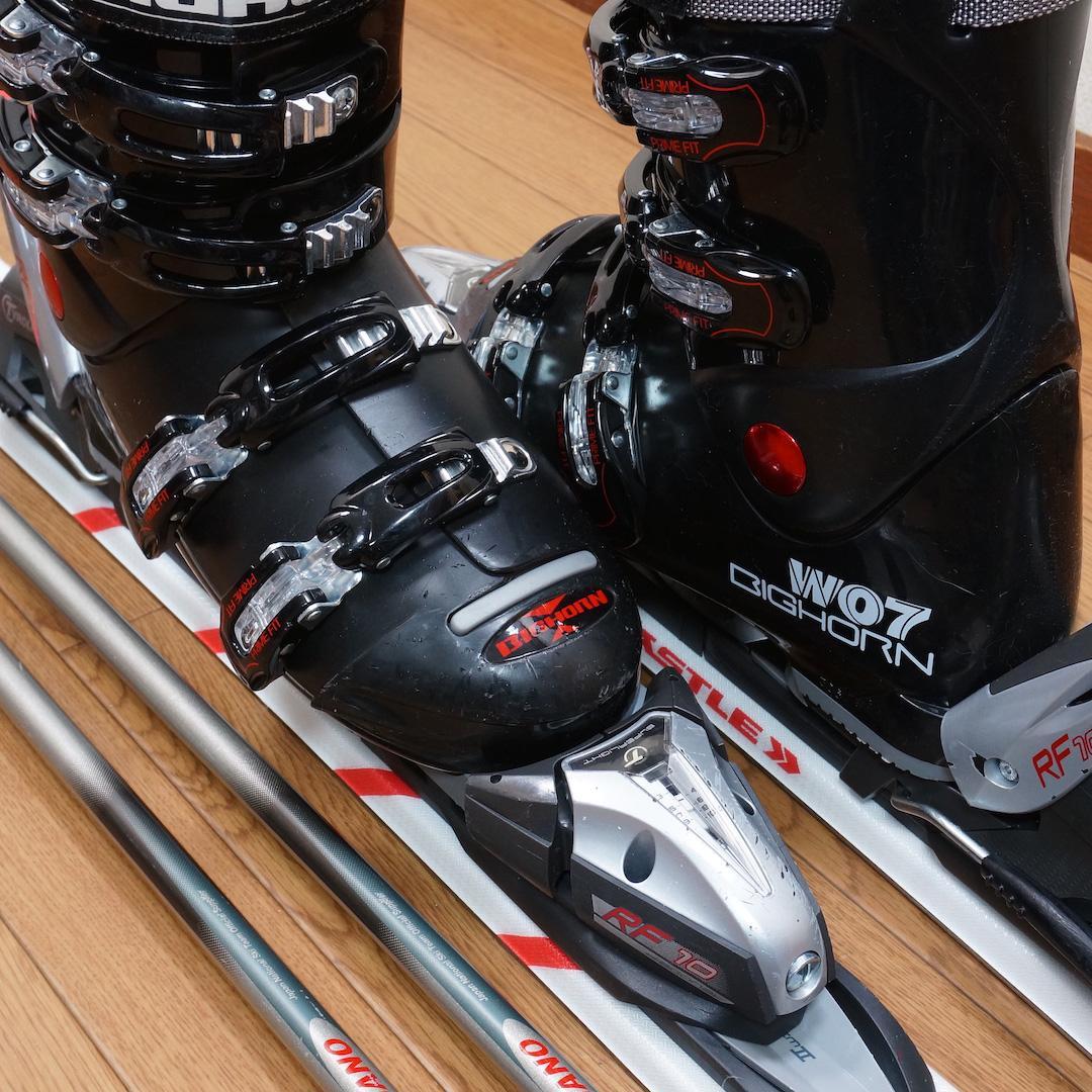 メンテ済 160cm 靴26～26.5cm KASTLE カービングスキーセット