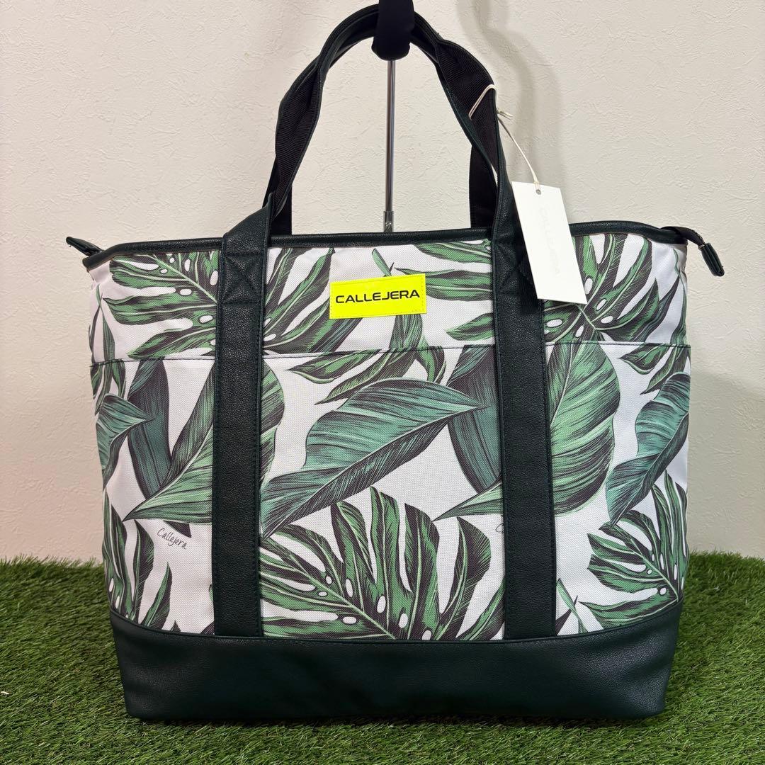 【CALLEJERA】新品　カジェヘラ　リーフ柄トートバッグ　ロッカーバッグ