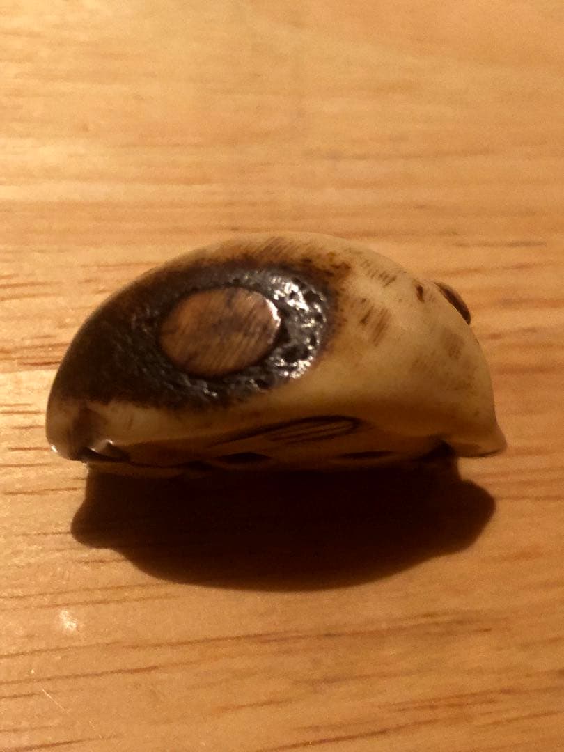 鹿角　根付　仔犬　犬　古民藝