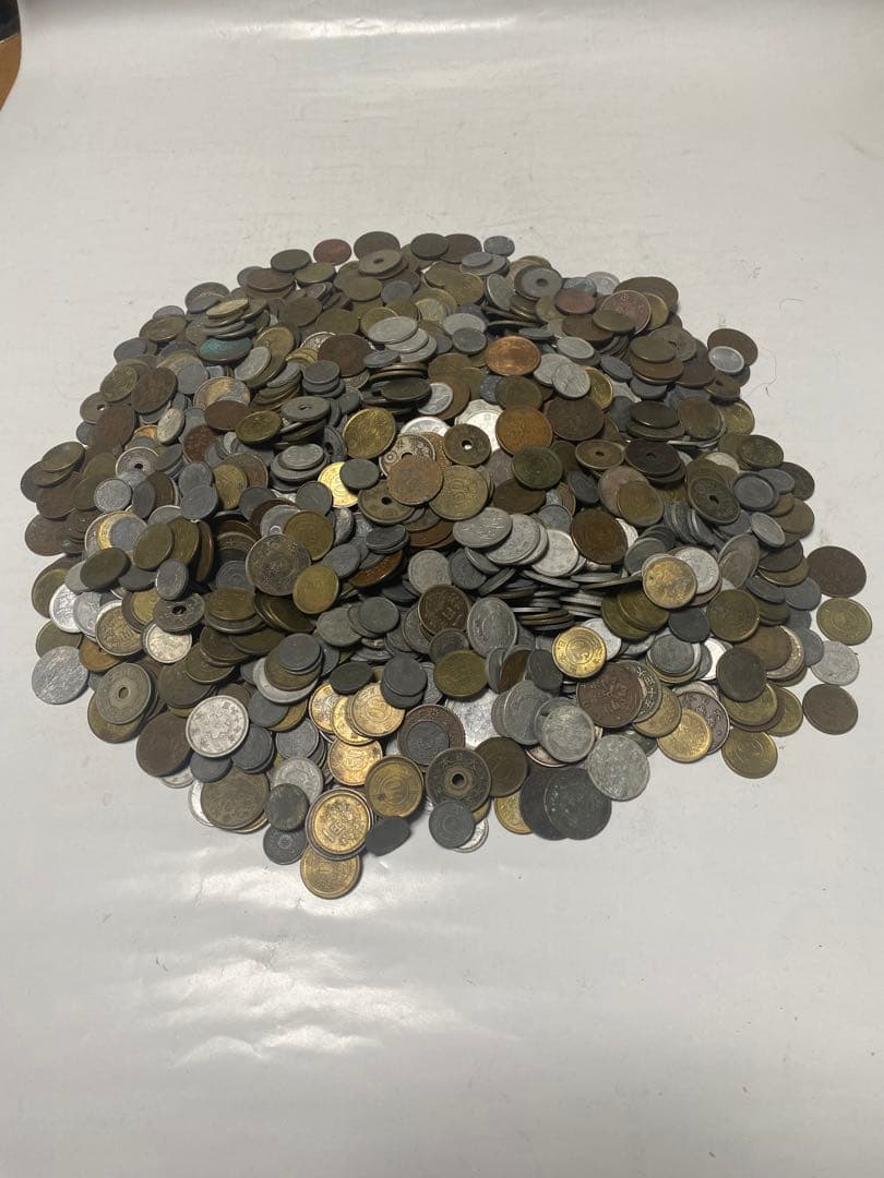 古銭 銅貨黄銅貨青銅貨ニッケル貨錫貨アルミ貨など大量 3.6㎏ NO.63
