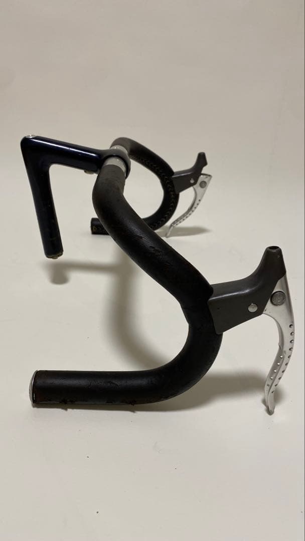 Cinelli アルミハンドル&ステム 革巻きカンパレバー付き