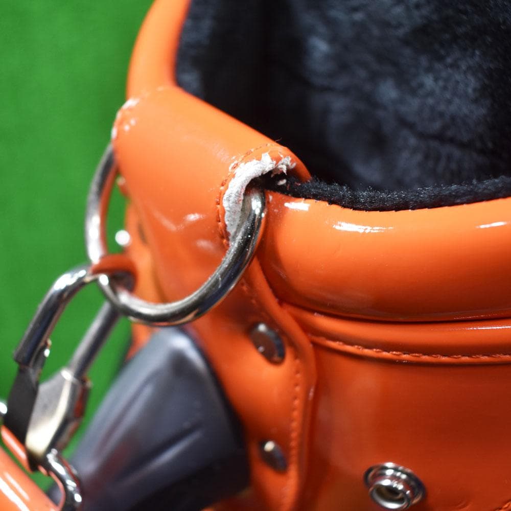 PUMA/プーマ ゴルフ エナメルキャディバッグ９型【オレンジ】中古！