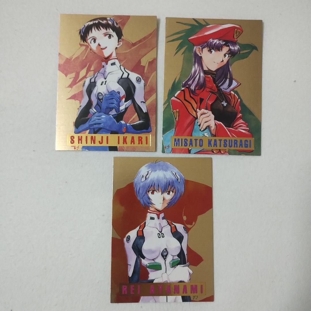 【初版】美品エヴァンゲリオン カードダスマスターズ　綾波レイ碇シンジ　葛城ミサト