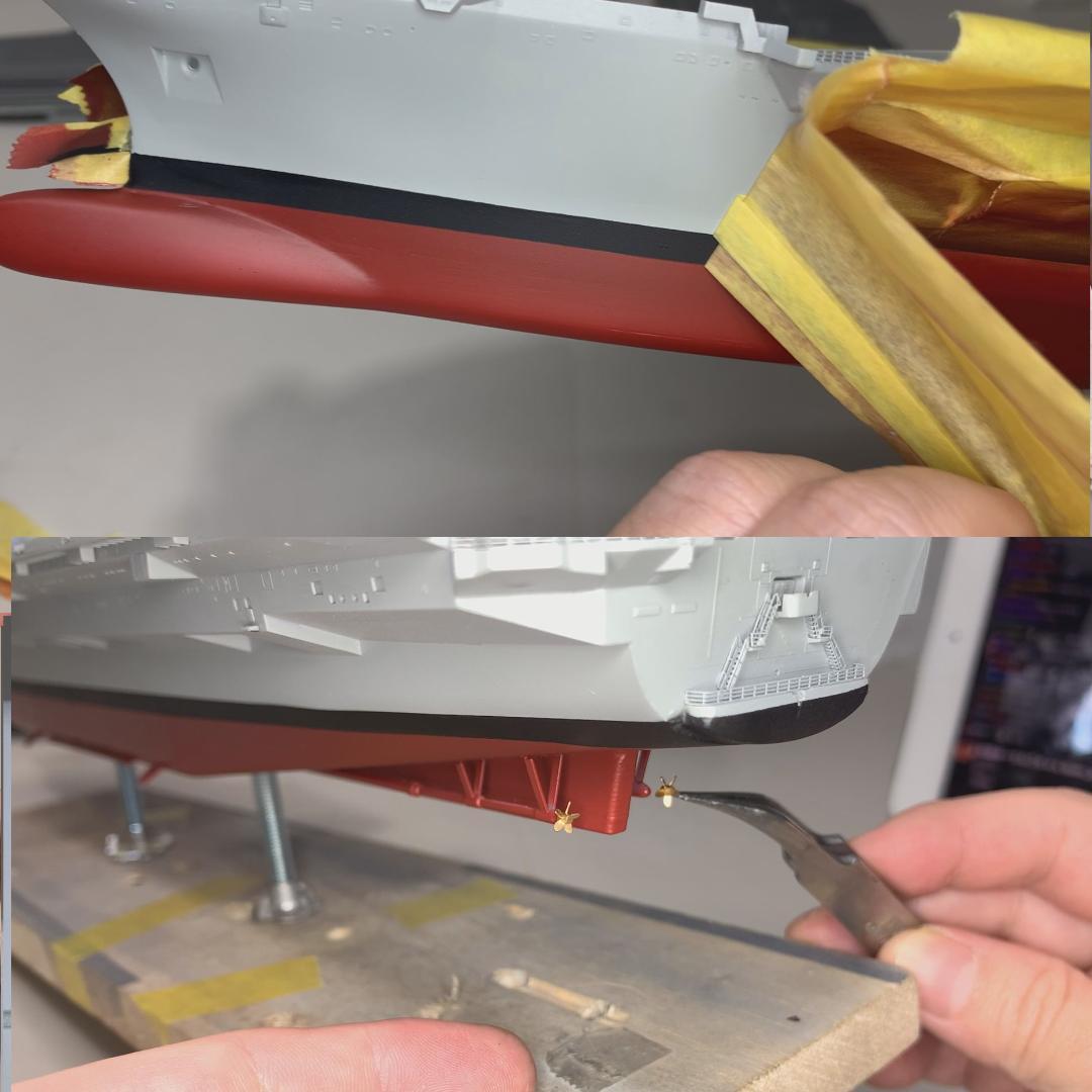 トランペッター 1/700 空母 クイーン・エリザベス用 船底セット 艦船模型