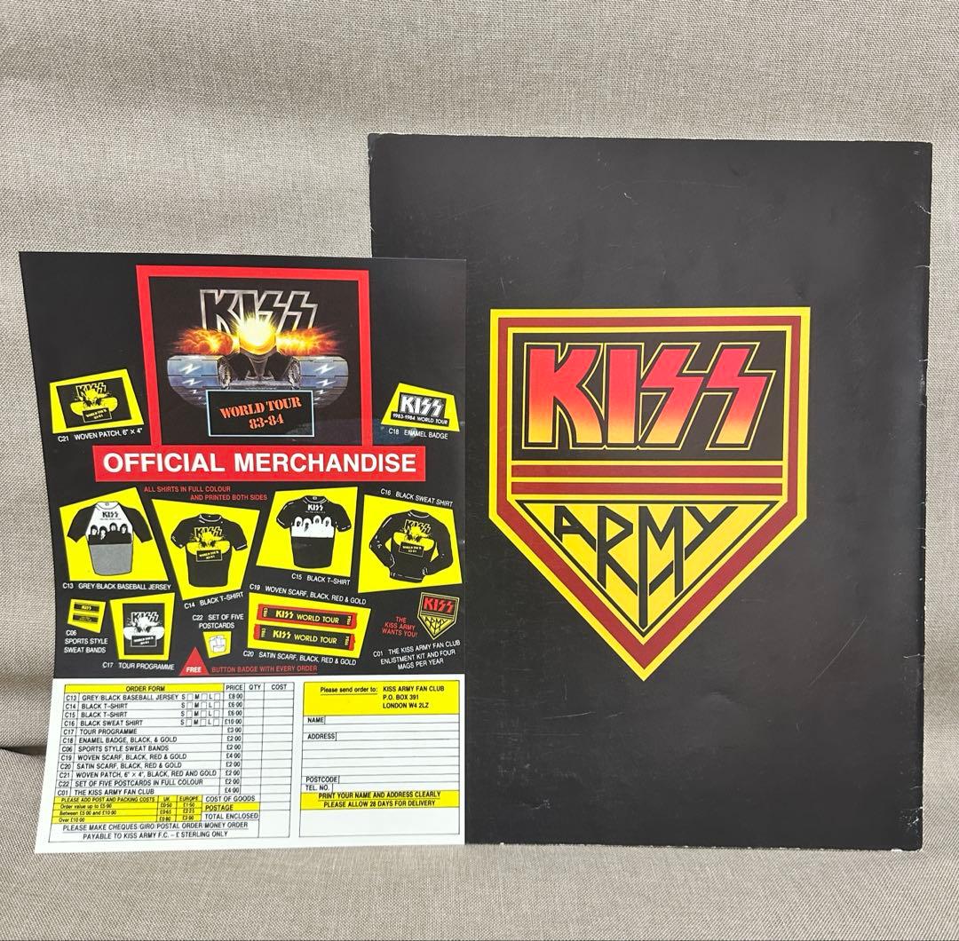 KISS Lick It Up1983-84ヨーロッパ版ツアーパンフ チラシ付き