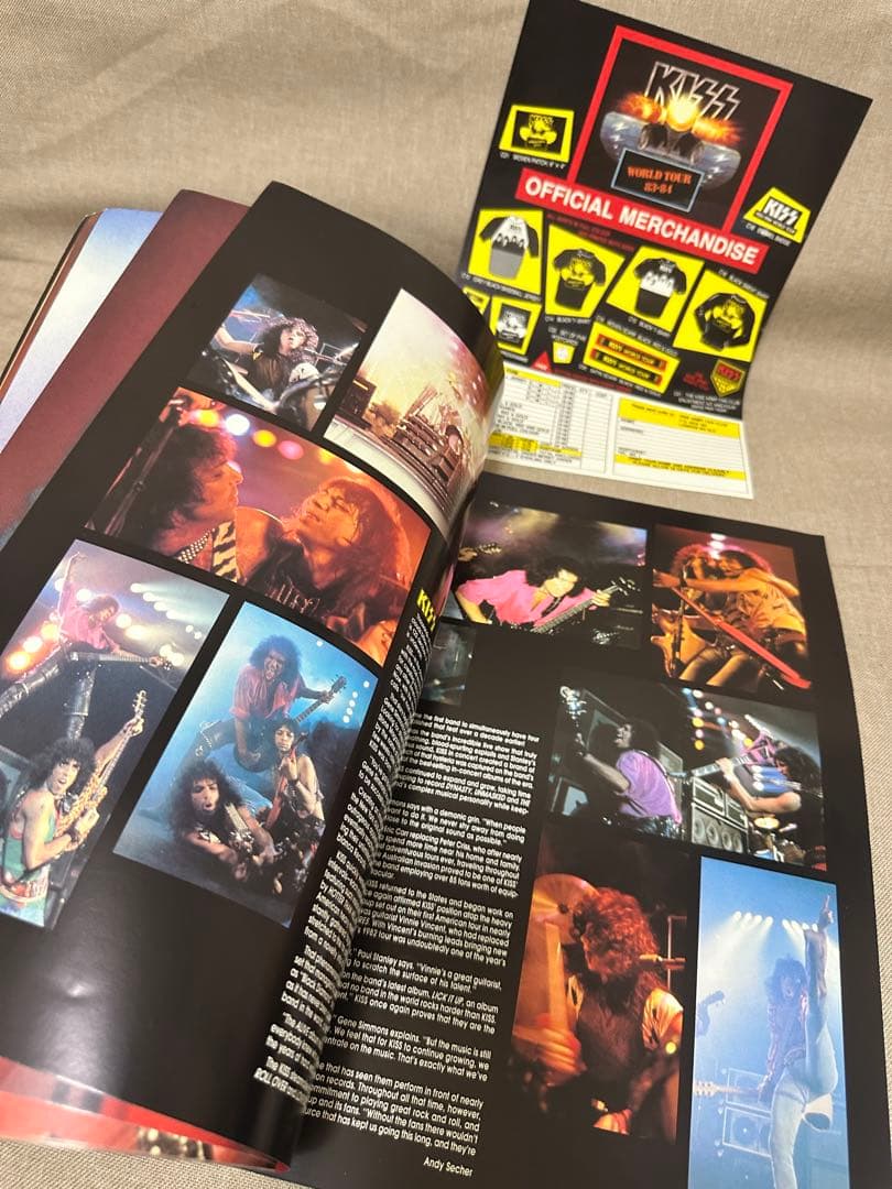KISS Lick It Up1983-84ヨーロッパ版ツアーパンフ チラシ付き
