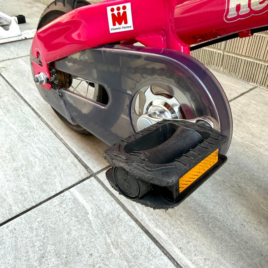 【かわいい】へんしんバイク 12インチ ピンク スタンド付　ベル付き　反射板付き