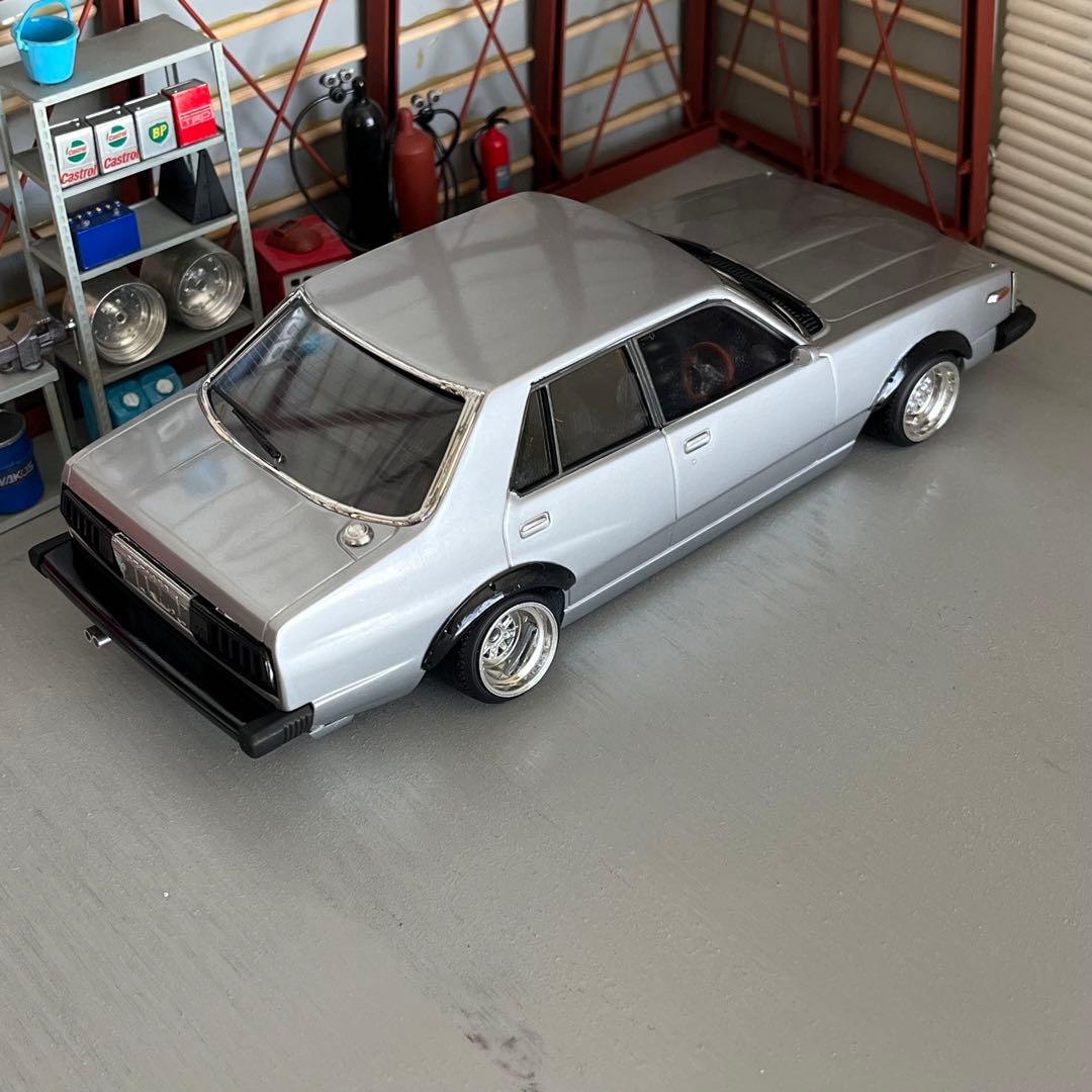 プラモデル車完成品　アオシマ　1/24  ジャパン4Dr  街道レーサー 旧車