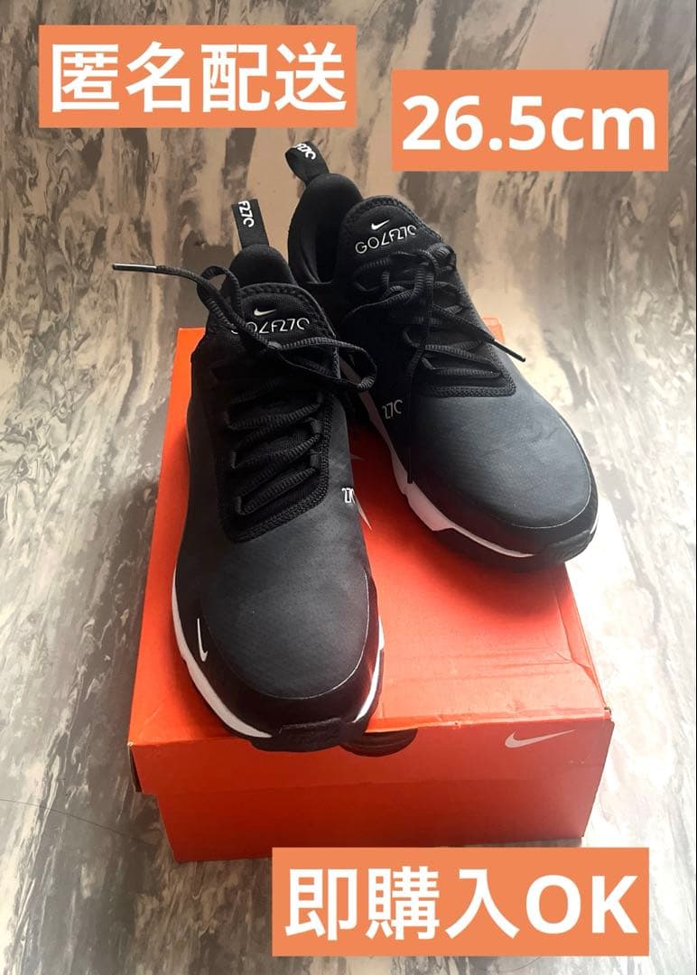 【新品】ナイキNIKEAIRMAX270G黒白26.5cmブラックゴルフシューズ