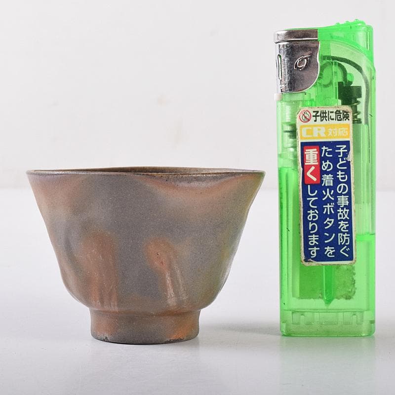 煎茶道具　備前焼　小西陶古作　煎茶碗　五客　共箱　D　R7888