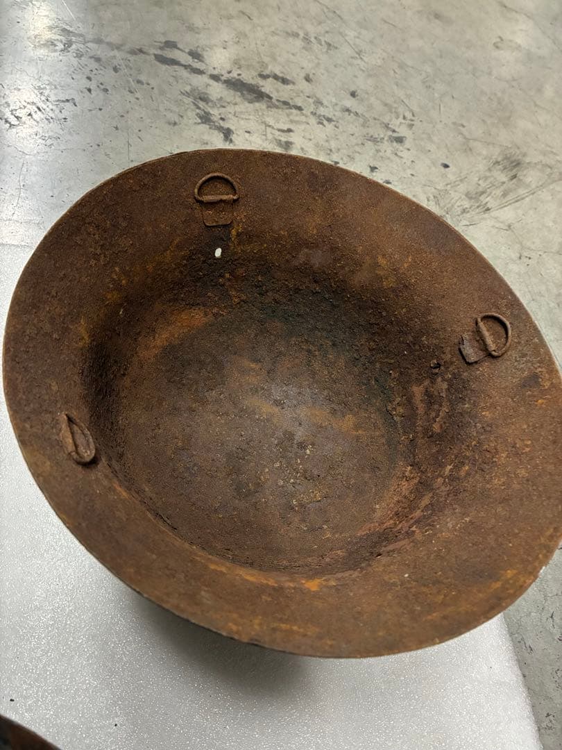 当時物 旧日本軍 鉄帽 陸軍 大日本帝国 ヘルメット ミリタリー 鉄製 鉄かぶと