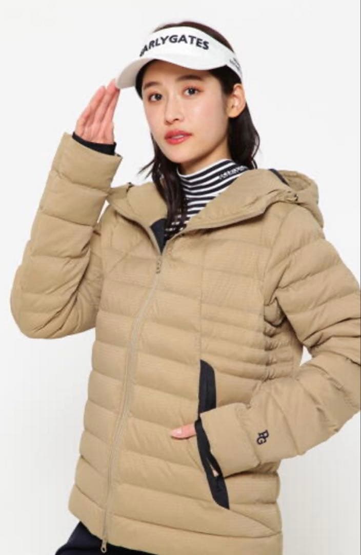 PEARLY GATES ナイロンストレッチドビー 中綿キルティングジャケット