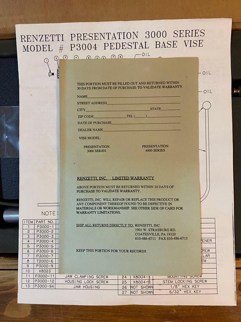 レンゼッティ RENZETTI プレゼンテーションバイス