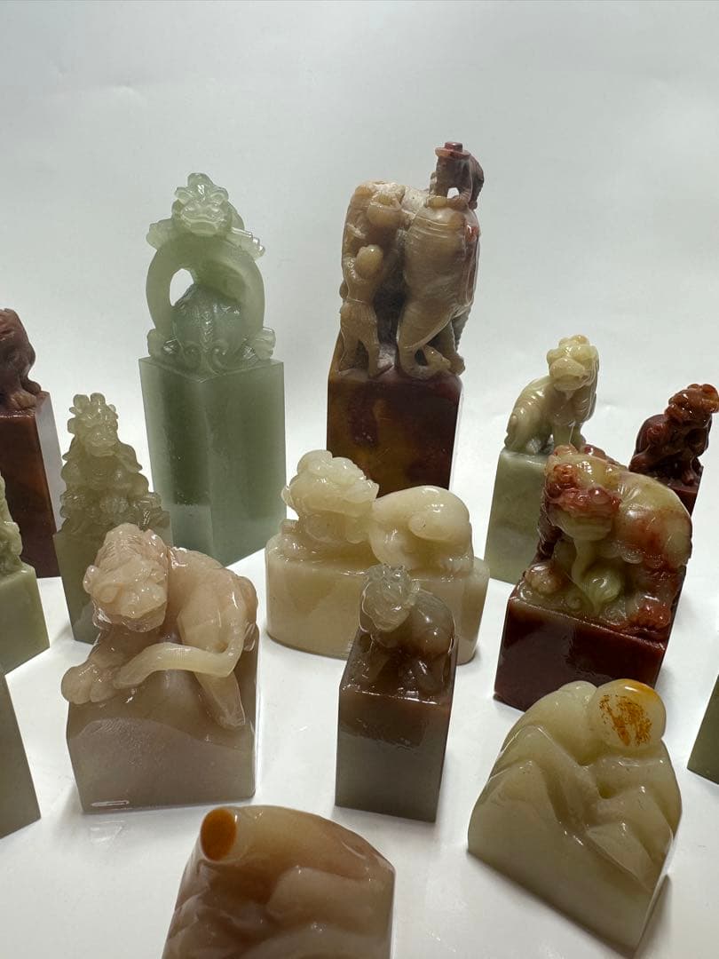 年末感謝祭　篆刻　印材　印石　まとめ　書道　落款　遊印　45点　②