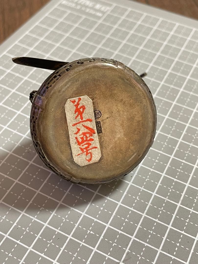 【宝蔵】時代物 金工 銀製 鵜籠形 鵜飼 魚籠 鵜篭形 楊枝入れ 銀細工 水鳥