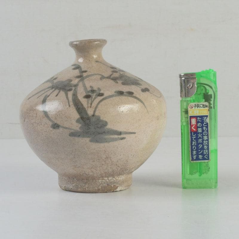 伊万里焼　古伊万里　染付　花草文　油壷　小壷　V　9775