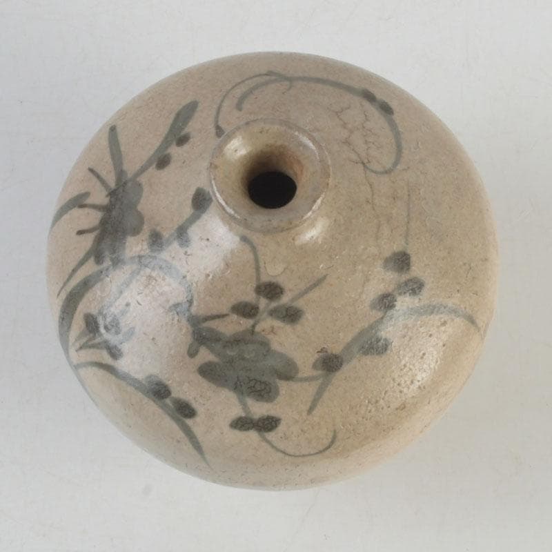 伊万里焼　古伊万里　染付　花草文　油壷　小壷　V　9775