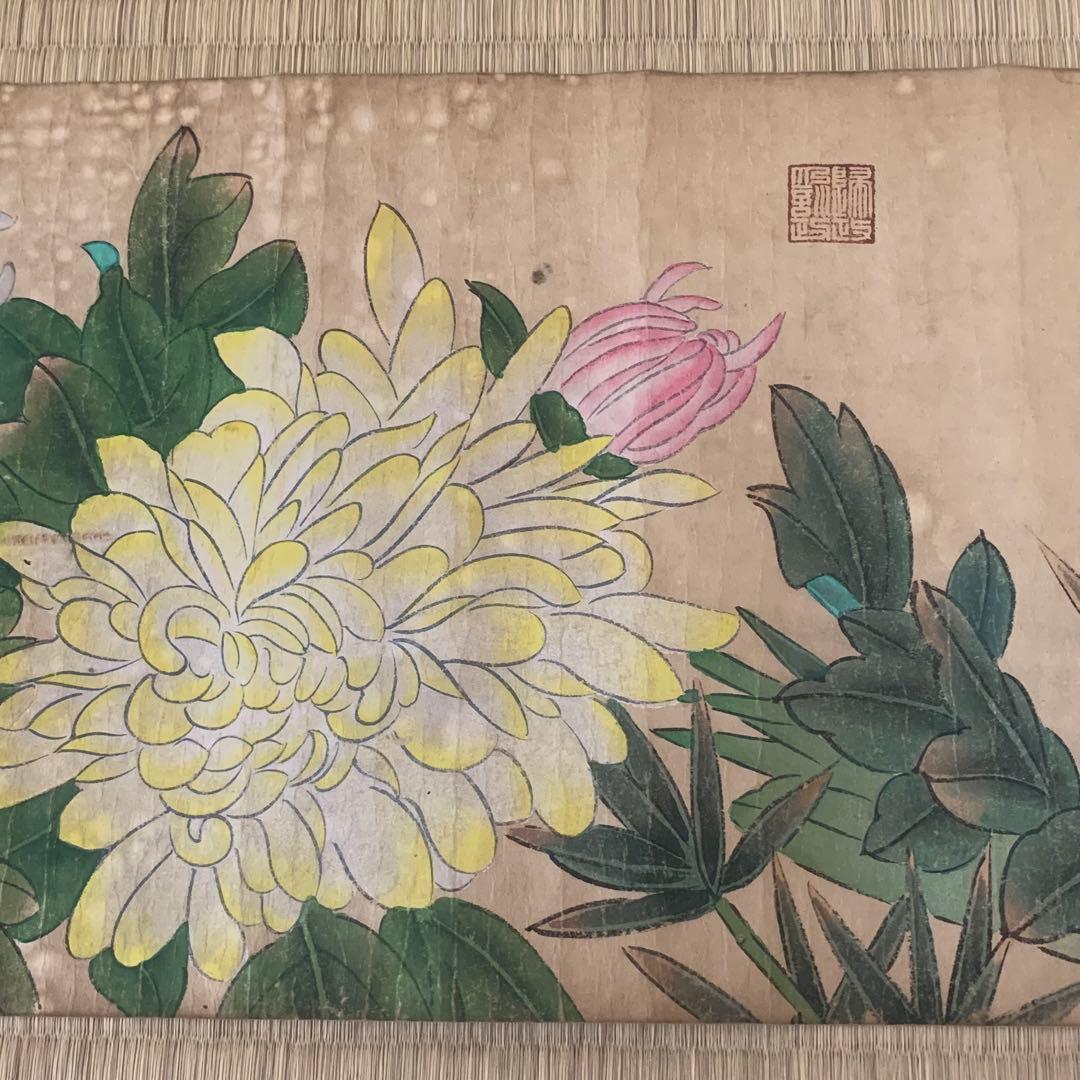 清国ー民国　絵画　肉筆保証　馬家桐　『花鳥図』　中国画 時代物 古美術品絹本肉筆
