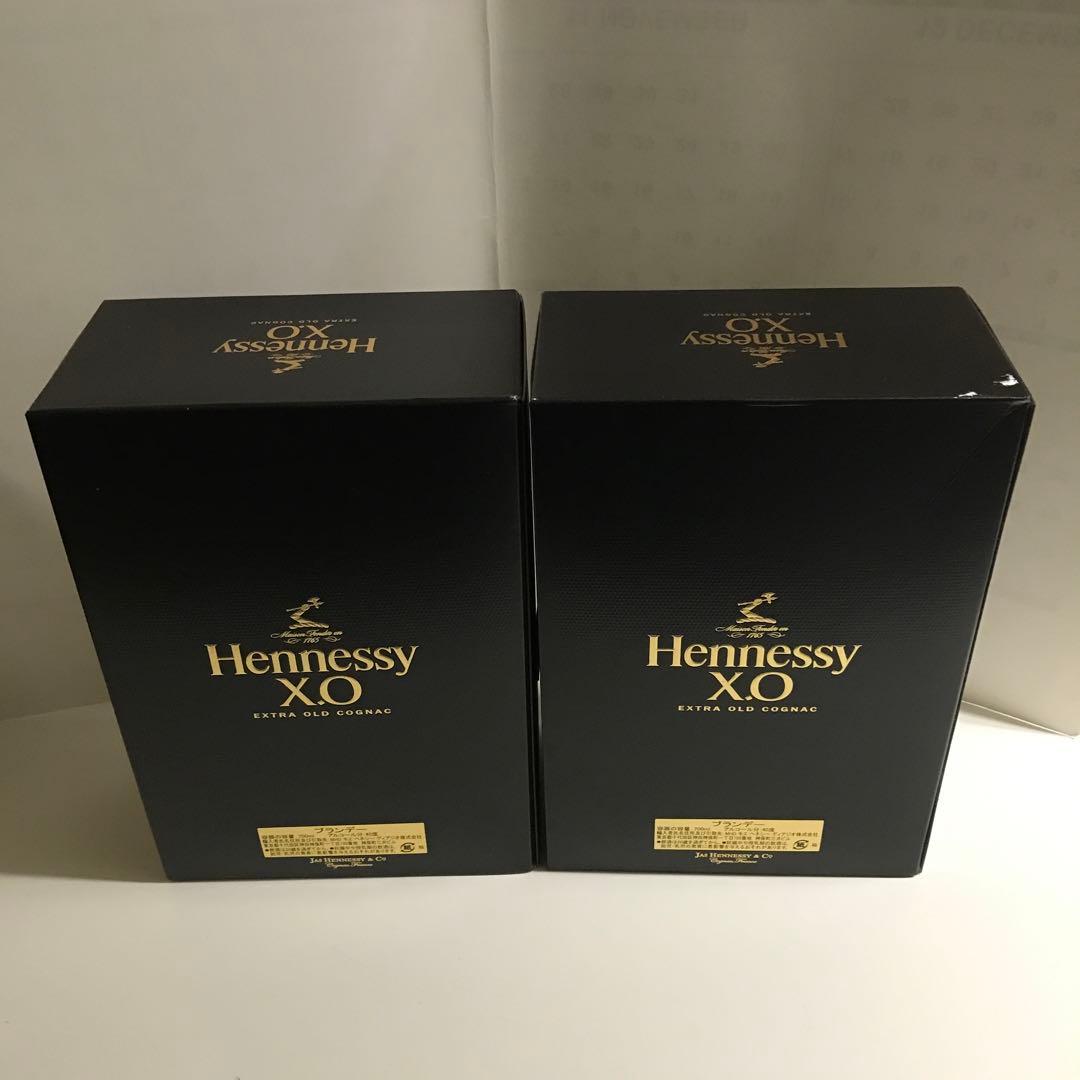 未開栓　モエヘネシーディアジオ社取扱　Hennessy xo 2本セット　古酒
