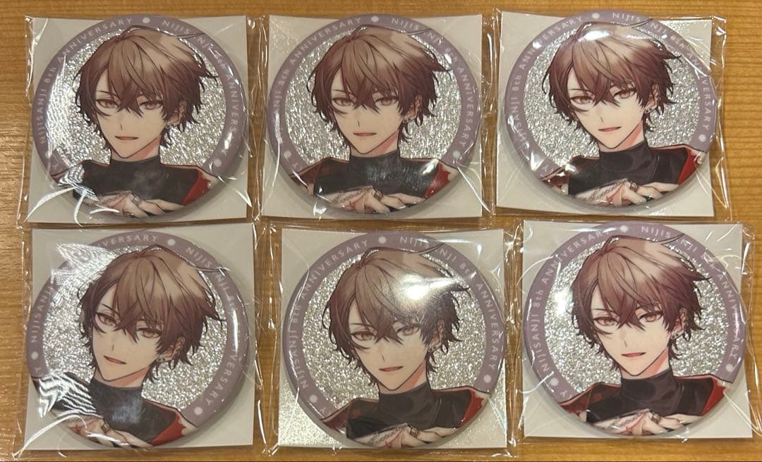 にじさんじ　8th 8周年　グリッター缶バッジ　加賀美　ハヤト