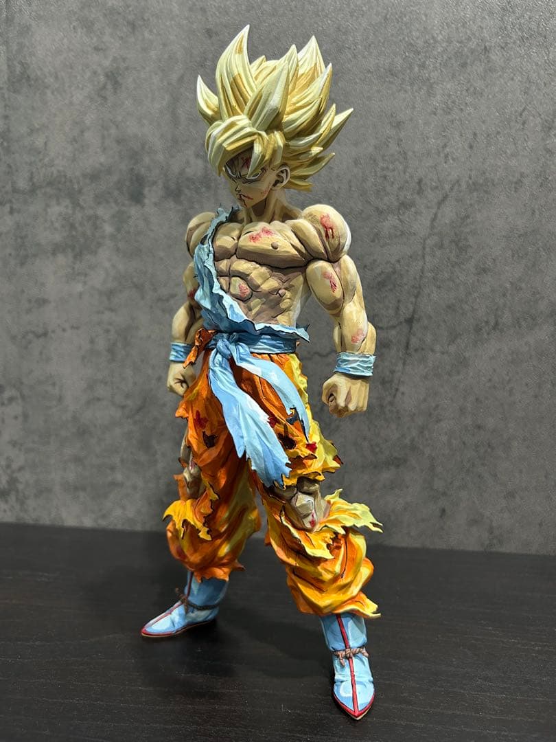 ドラゴンボール フィギュア リペイント 超サイヤ人 孫悟空 二次元彩色