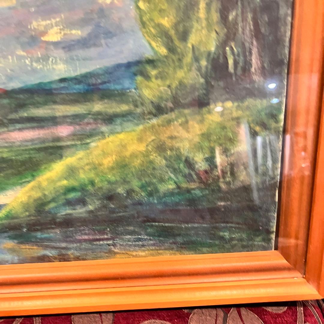 真作　富士山　赤富士Mt.Fuji 額装Japanese painting