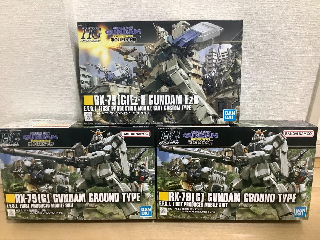 【新品未組立】HGUC ガンダムEz8 陸戦型ガンダム 第08MS小隊セット
