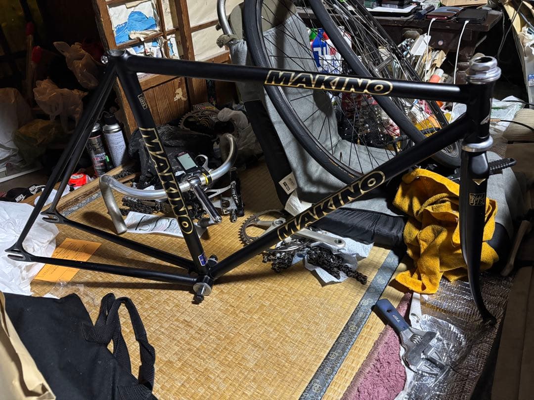 MAKINO ピスト・シングルスピードフレーム ブラックnjs 競輪 限定値下げ