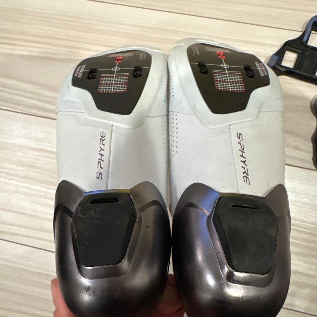 SHIMANO S-PHYRE ホワイトシューズ　SH-RC903 中古
