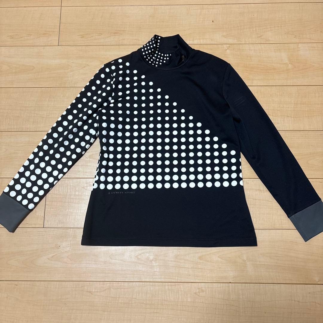 LANVIN SPORT ドット柄 モックネック 長袖 レディース