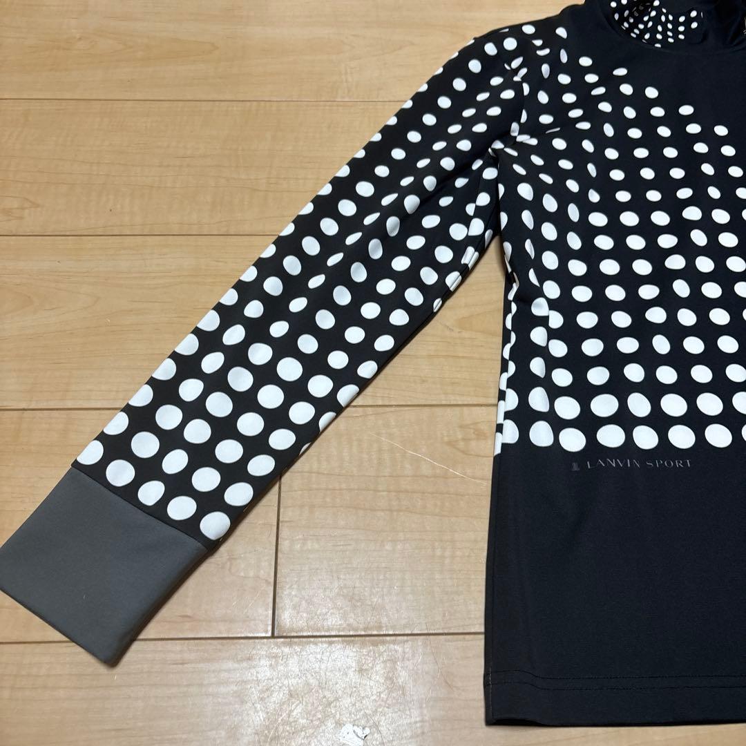 LANVIN SPORT ドット柄 モックネック 長袖 レディース