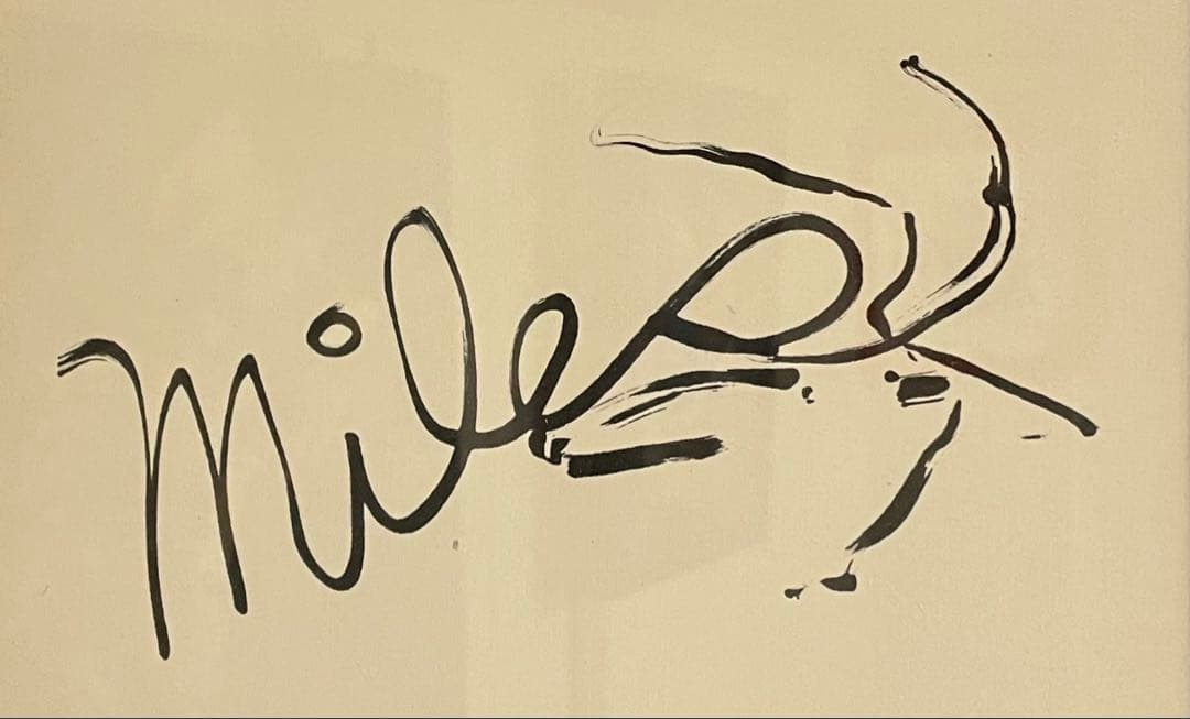 Miles Davis サイン色紙　アート フレーム付き