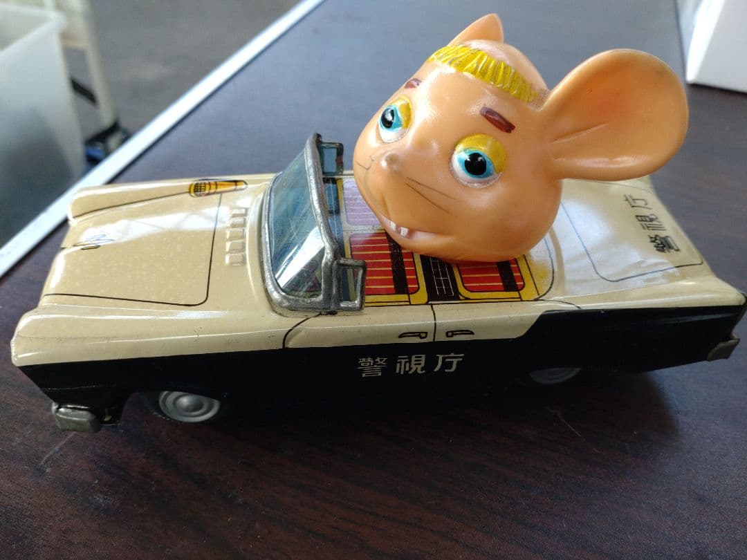 タ*ん様 当時物　ブリキ自動車　トッポ・ジージョ　無版権　昭和レトロ