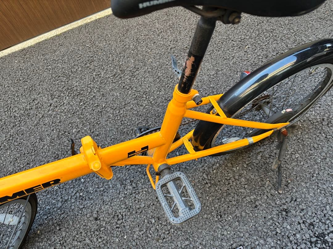 【新品・未使用 ※訳あり】HUMMER 折りたたみ自転車 イエロー