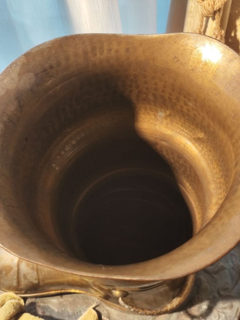 傘立て　銅　真鍮　ブロカント　　ウエスタンブーツ　アンティーク　ヴィンテージ