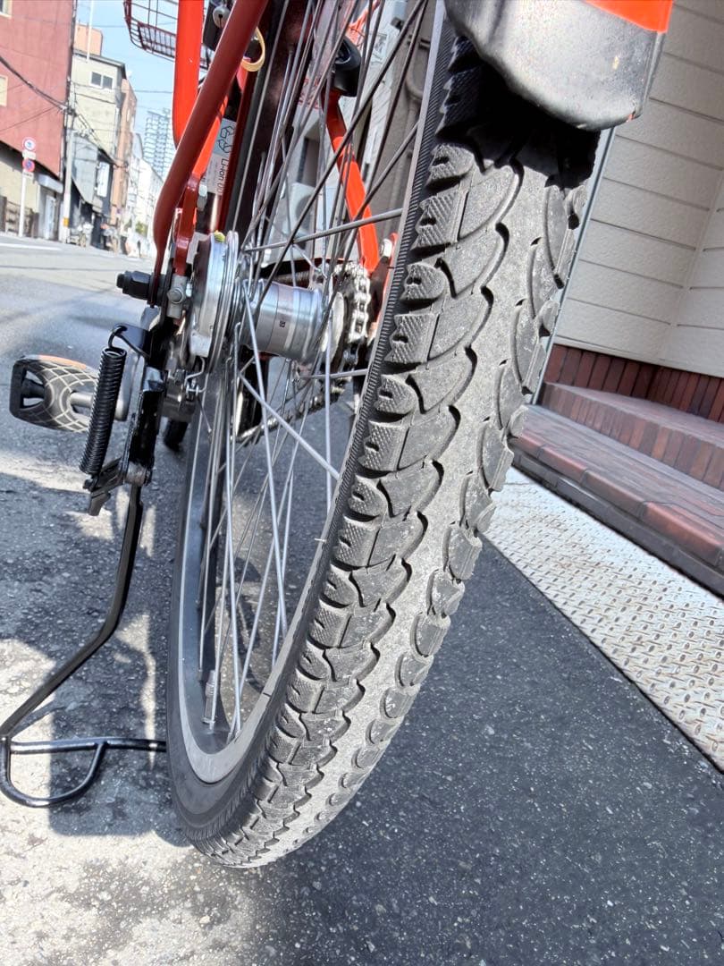 大阪府　ブリヂストン　 電動アシスト自転車 オレンジ