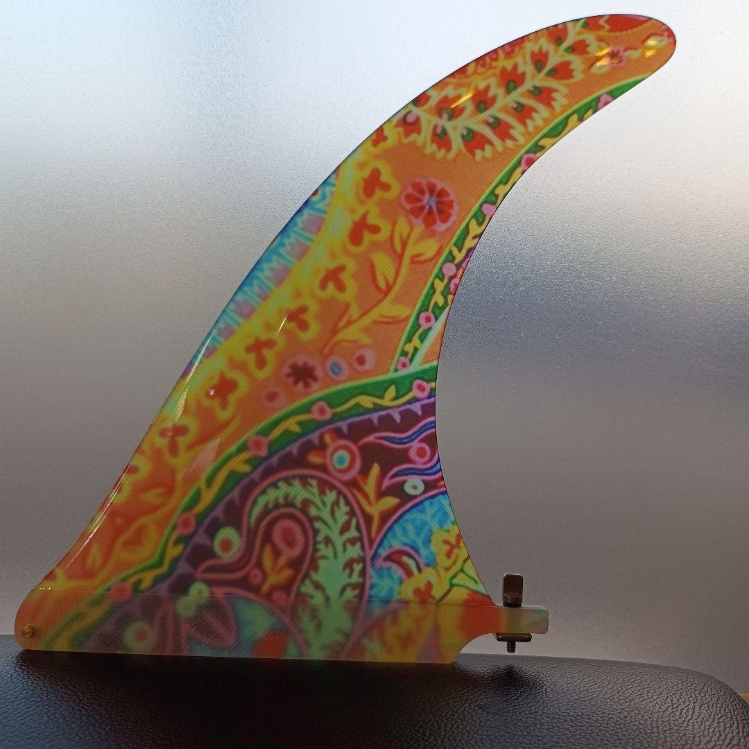 10インチ センターフィン　ロングボード　シングルフィン　アートグラス