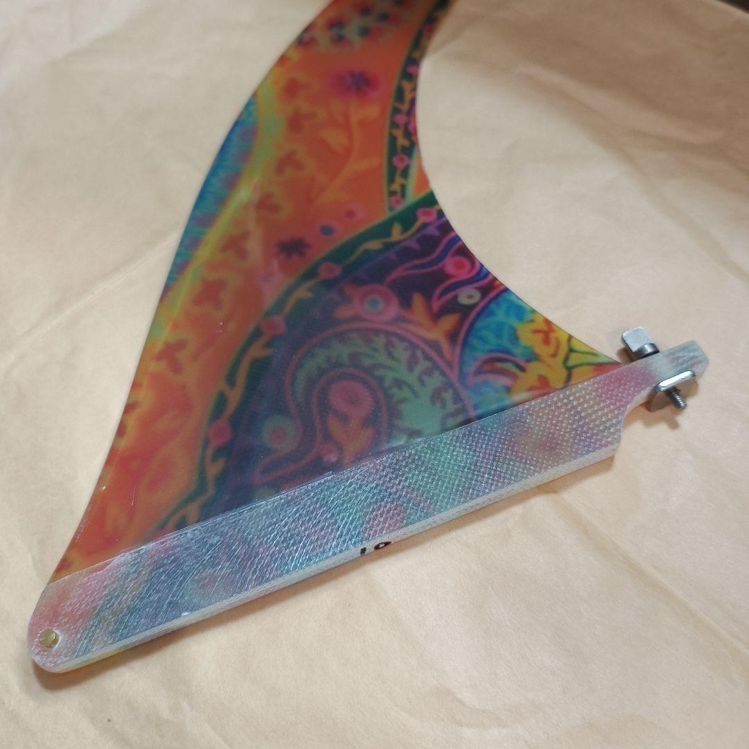 10インチ センターフィン　ロングボード　シングルフィン　アートグラス