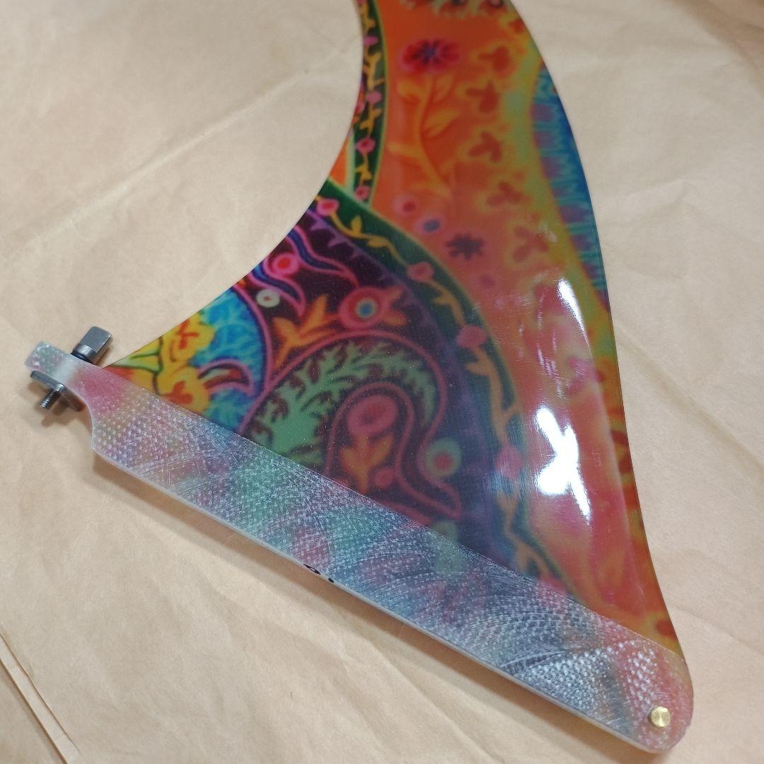 10インチ センターフィン　ロングボード　シングルフィン　アートグラス