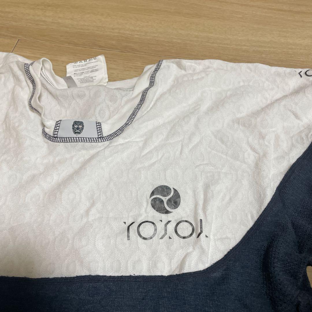 YOXOIテニスウェアセットアップ ホワイト/ネイビー サイズメンズM