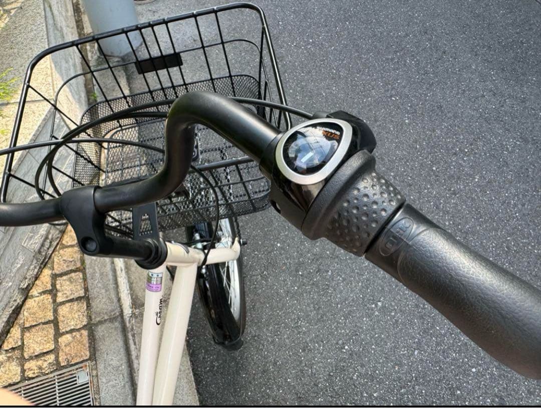 クリームカーゴ　小径子供乗せ　20インチ　変速あり　ミニベロ　チャイルドシート付