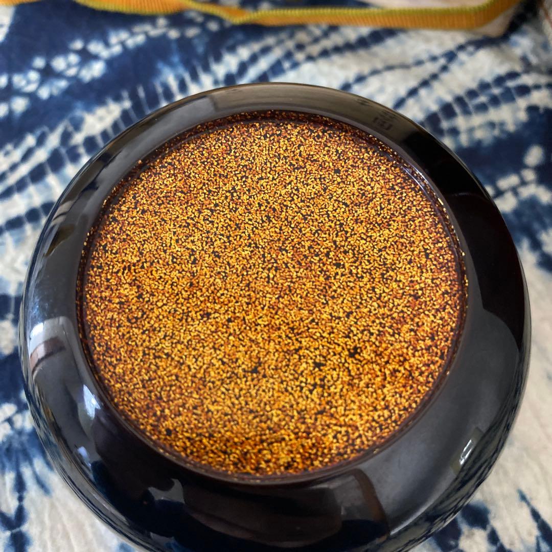 向陽　団扇蒔絵平棗　二重箱　茶道具