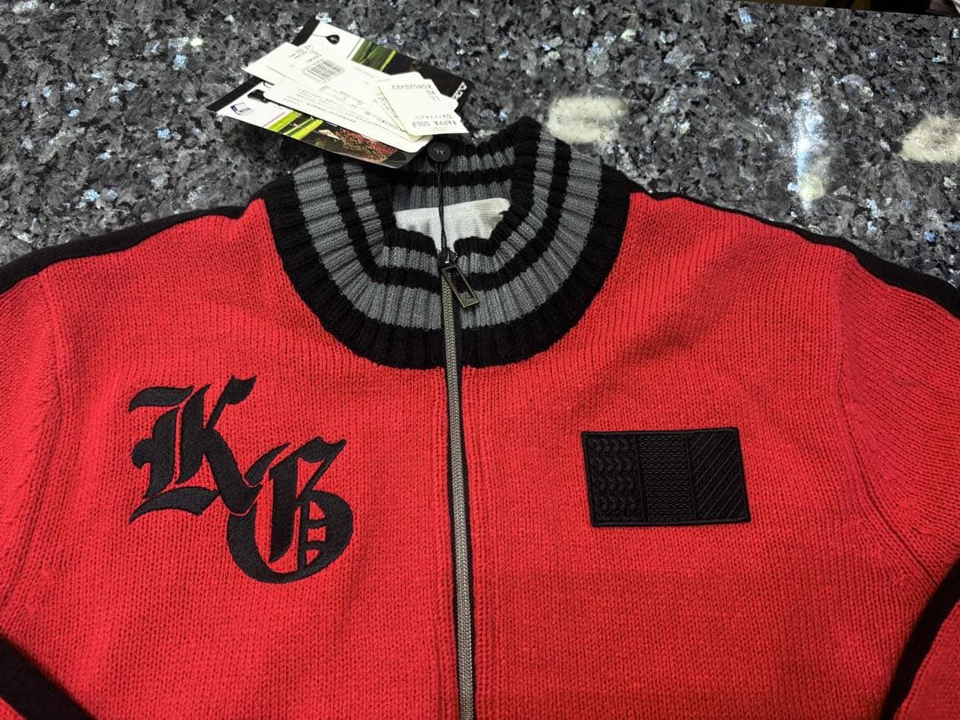 Kappa Italia ジップアップニットジャケット 赤黒LL 新品