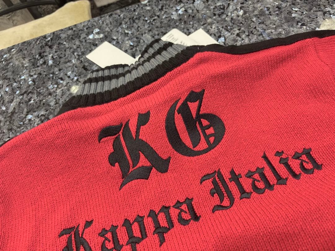 Kappa Italia ジップアップニットジャケット 赤黒LL 新品