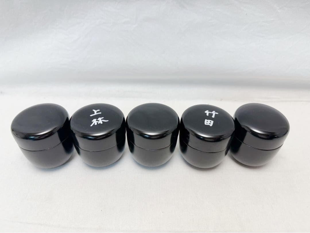 未使用 茶道具 仙正作 蝋引き仕上げ 桑 香盆 セット 茶歌舞伎棗 5客等 紙箱