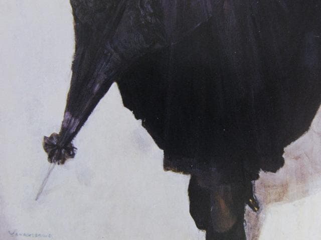 柳沢淑郎、【梟の居る部屋】、希少な額装用画集より、新品額装付