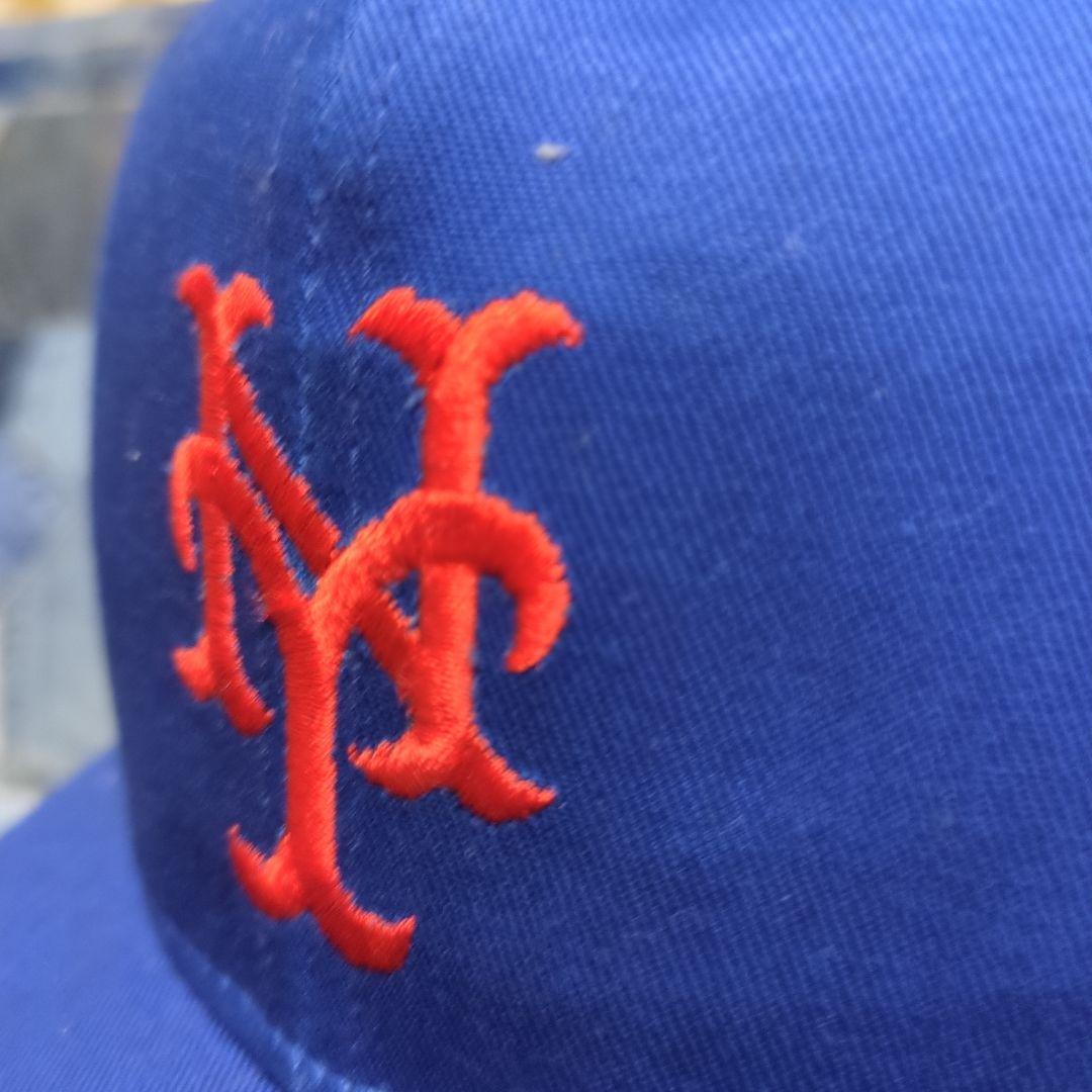 デッドストック　当時物　新品未使用　メッツ　つば裏グリーン　緑　平刺繍