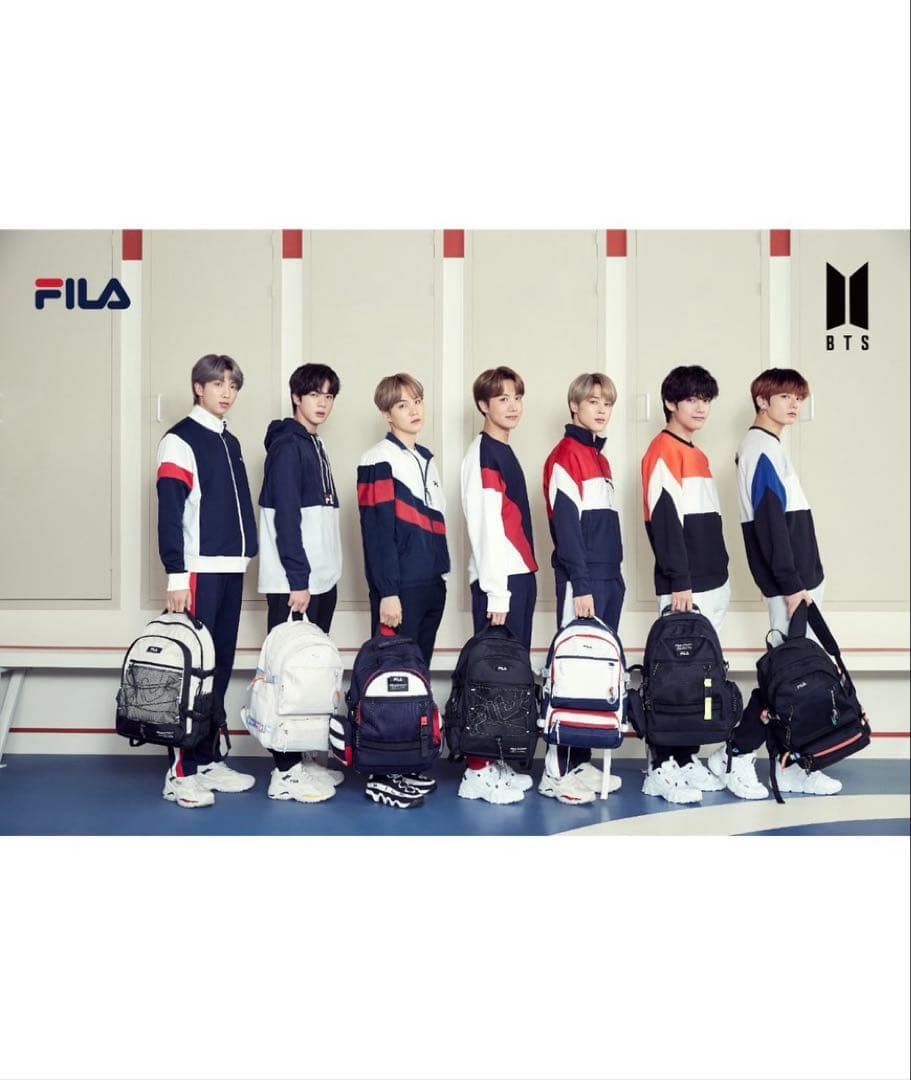 BTS×FILA コラボリュック RM着用モデル 未使用タグ付き バッグパック