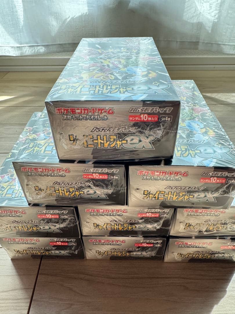 【新品未開封】ポケモンカードシャイニートレジャーex BOX シュリンク付　9箱